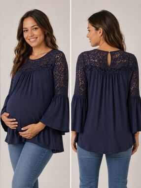 Octavia Maternity Bell Sleeve Blouse
